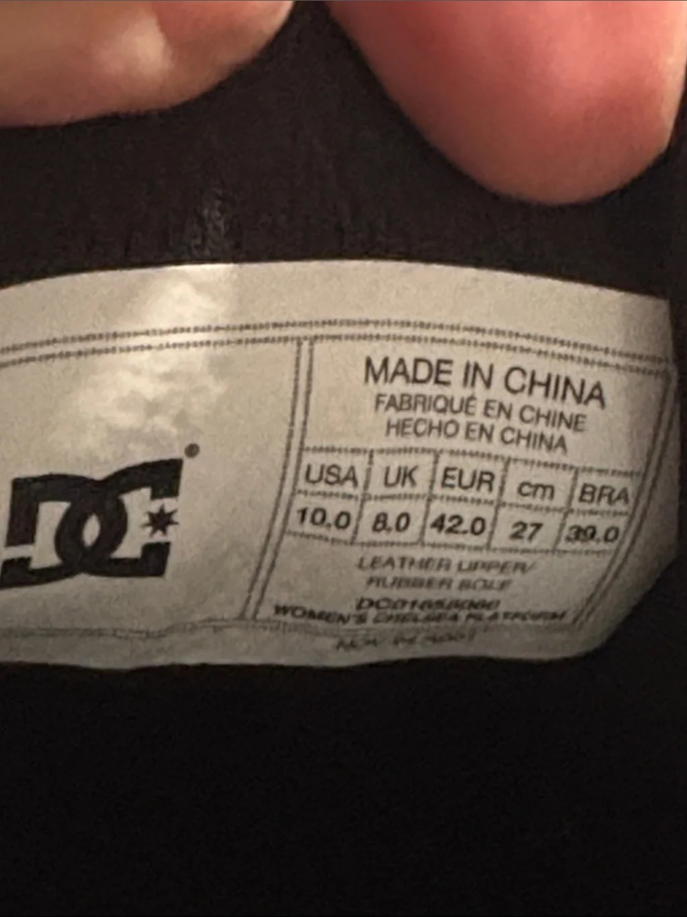 DC Women's Black Sneakers with Pink Logo and White Platform